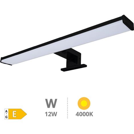 Laksa LED-Wandleuchte fürs Badezimmer, 12 W, 4000 K, IP44, schwarz