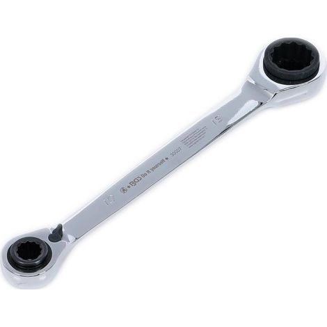 Clé à Cliquet 4-en-1 - 10 x 13 mm 17 x 19 mm - Polyvalente et Pratique - Acier - D-Work (1/5)