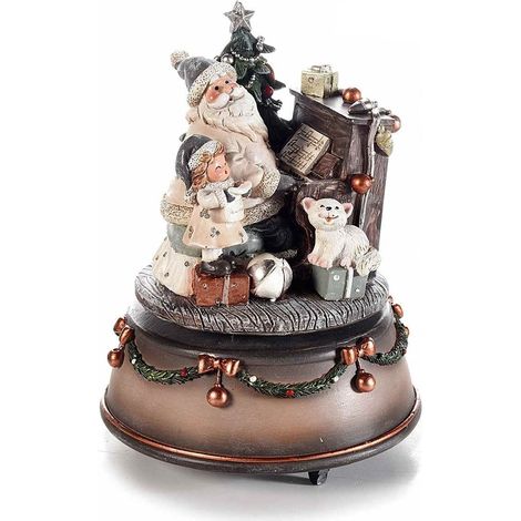 Carillon Natalizio con Babbo Natale idea regalo Natale decorazione Natalizia da tavolo (1/2)