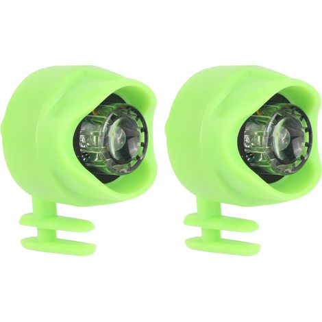 Lot de 2 Lampes LED pour Chaussures, Éclairage Sport Extérieur Randonnée Camping, Lampe Verte Intégrée à Pile Bouton (1/5)