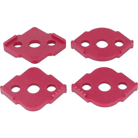 4-teiliges Radius-Frässchablonen-Set aus verschleißfestem ABS-Kunststoff für Holzbearbeitung, Eckradius-Schablone, halbrunde Ecke