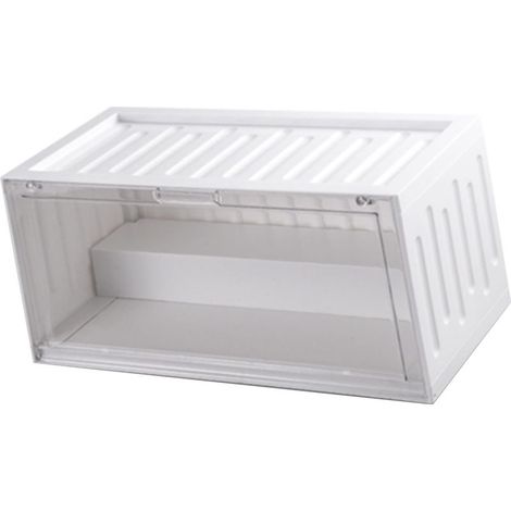 Boîte de rangement pour figurines, protection anti-poussière, vitrine pour figurines miniatures, porcelaine transparente blanche (1/5)