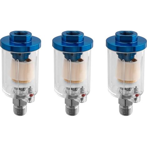 3 Pcs 1/4" Séparateur D'huile à Eau, Filtre à Air Comprimé - Mini Séparateur D'eau pour Compresseurs, Pistolets Pulvérisateurs, Outils Pneumatiques (1/5)