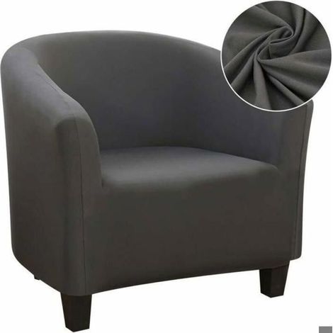 Housse de Fauteuil - KZQ - Cabriolet - Extensible - Gris - Design contemporain (1/4)