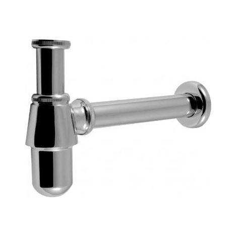 Sifón de botella G 1.1/4"x32 mm con roseta, tubo de drenaje ajustable cromado d (1/2)