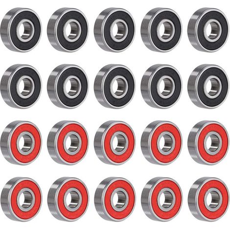 Roulements Skateboard 608RS Roulements à Billes à Gorge Profonde Double Étanchéité pour Patins à Roues Scooters 20 Pièces (1/5)