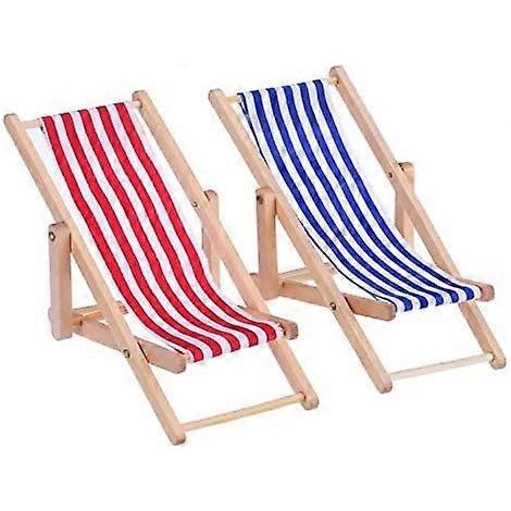Idéal pour l'exposition, accessoires miniatures en bois de haute qualité, chaise longue pliable pour une utilisation intérieure et extérieure, élégante chaise de plage en bois à l'échelle 1/12 (1/5)