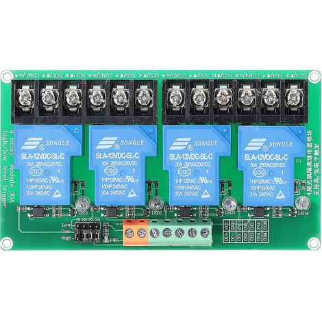 4-Kanal-Relaismodul, 30 A Laststrom mit Optokoppler-Isolation, unterstützt High- und Low-Trigger, 5 V 1