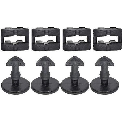 Pour Discovery 3 : lot de 6 clips pour œillet de remorquage, couvercle de pare-chocs, grille d’aile, base noire. Fixation robuste pour capot, bouclier avant. (1/4)