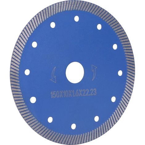 Lame de scie diamantée pour béton, porcelaine et céramique, idéale pour le marbre et la pierre (150 x 10 x 1,6 x 22,23 mm). (1/5)