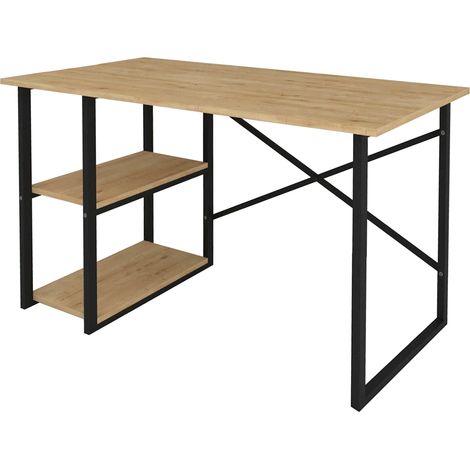 Mesa Escritorio Base Metal 2 Estantes 75X120X60 Safir (1/3)