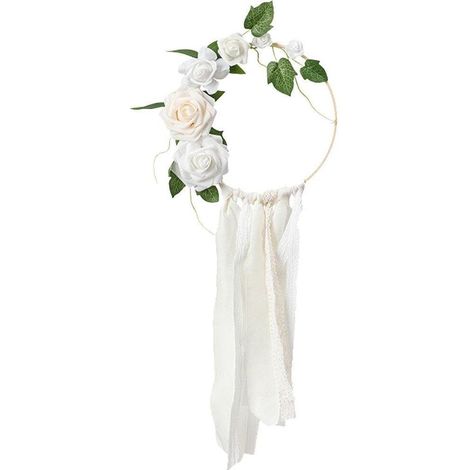 Couronne demoiselle d’honneur, mariage, fleurs artificielles, porte (1/3)