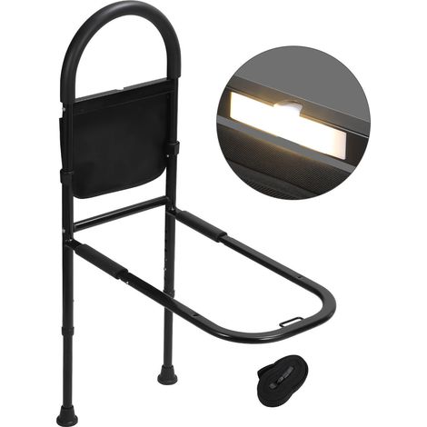 Wolketon Aiuto in piedi Ringhiera del letto per la sicurezza degli anziani Aiuto in piedi Maniglia del letto Luce sensore Ringhiera del letto regolabile in altezza luce sensore
