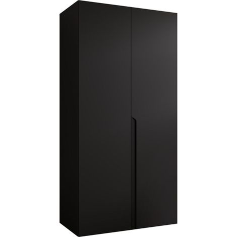 Armoire Hartford 579, Noir, 202x100x52cm, Portes d'armoire: Avec des charnières, Nombre d'étagères: 0 (1/5)