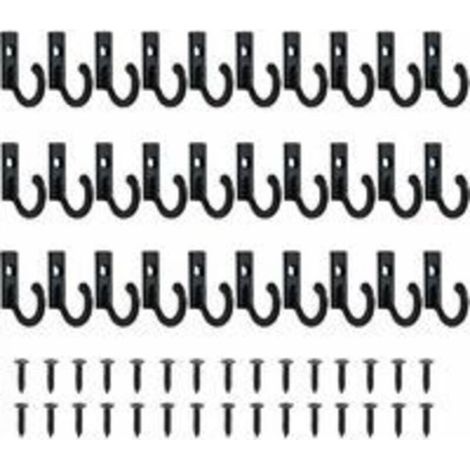 Lot de 30 petits crochets rétro muraux, parfaits pour suspendre clés, bijoux et vêtements. Vis incluses. Peut également servir de porte-manteau mural. Idéal pour la salle de bain. (1/4)