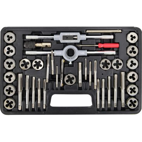 AWTOOLS Satz Gewindeschneidplatten und Schneideisen 40-teilig.