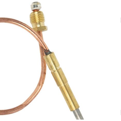 Raccord de vanne de 60 cm avec thermocouple à tube en cuivre M9x1 pour protection contre l'extinction de flamme et vanne de cuisinière à gaz. (1/5)