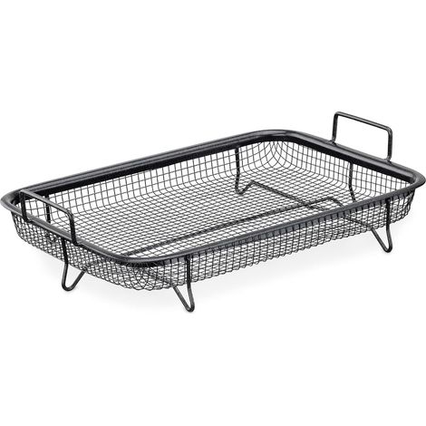 Cesta antiadherente para horno: rejilla antiadherente ideal para freír sin aceite, asar nuggets, carne, pescado o verduras. Cesta para asar.