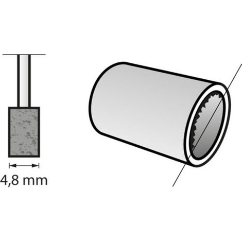 Dremel 8153 Juego de accesorios de piedras de amolar de óxido de aluminio, 3 piedras de amolar cónicas para amolar y afilar metales (4,8 mm)