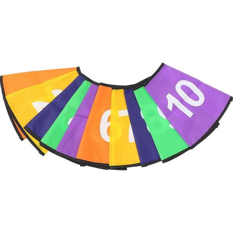 Équipement d'entraînement de football, lot de 10 housses de protection pour la pratique sportive en intérieur et en extérieur, couleurs assorties, en polyester (1/5)