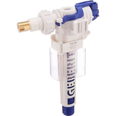 Chasse d'eau WC Geberit, kit remplacement mécanisme, blanc et bleu, pièce détachée sanitaire (1/3)