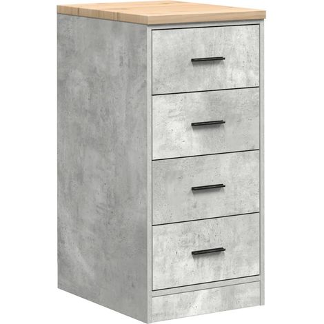 Armoire de rangement garage 40 x 51 x 85 cm grande capacité durable style moderne en bois gris béton (1/5)