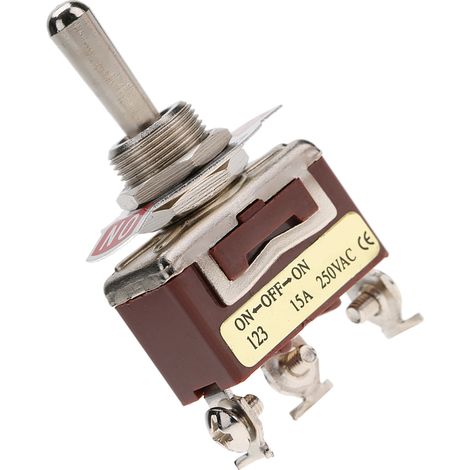 SPDT-Momentanschalter EIN-AUS-EIN, 3-polig, 12 mm, 15 A, 250 V AC (1/5)