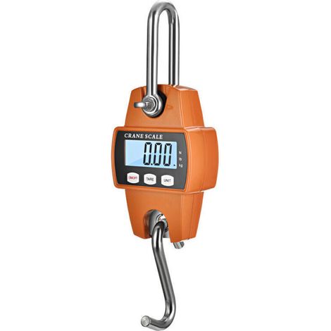 Couleur orange One Piece Mini Portable Digital LCD Échelle Électronique Gaming Échelle Grue Échelle avec 300 kg Échelle avec Crochet Voyage Valise Pêche En Plein Air Chasse Ferme -265 81 46mm (1/3)