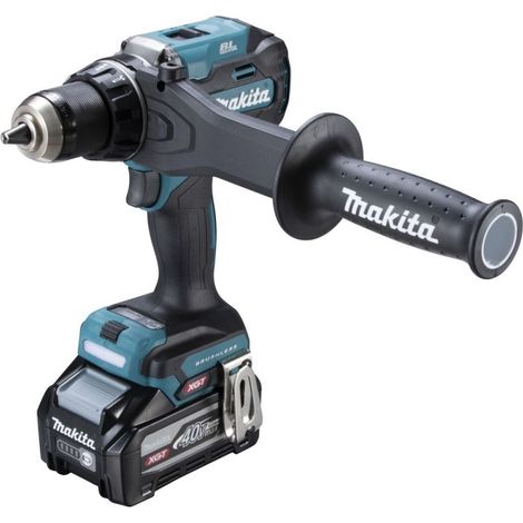 Makita Akku-Bohrschrauber DF003GU201, 40 V, incl. 2x Akku 4 Ah, Schnellladegerät, Zubehör, MAKPAC