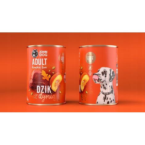 John Dog  Gamme Citrouille  Adulte 400g - Sanglier à la citrouille 400g (1/5)
