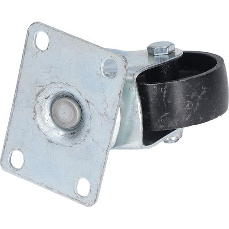 Roulette pivotante 3po fonte à plateau rotatif double roulement roue universelle rechange chariot noire 74mm 97mm 1pc (1/5)