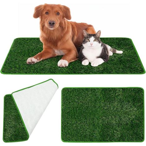 Tapis de Gazon Artificiel pour Chien: 46×71cm Gazon Artificiel Réutilisable, Tapis de Gazon pour Animaux de Compagnie, Toilettes pour Chien, Gazon Artificiel Durable pour Balcon, Jardin