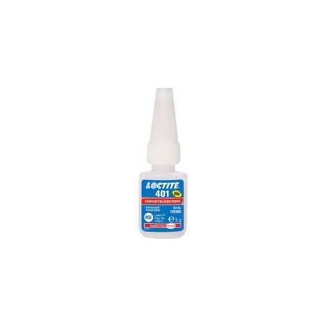 Adhésif instantané Loctite Liquide Transparent, Bouteille, 5 g, Loctite 401 ( Prix pour 1 )