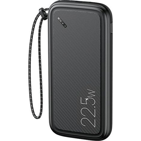 Banco de energía USAMS PB56 10000 mAh 225 W 2xQC30PD Carga rápida Negro Negro 10KCD15101 USCD151 (1/5)