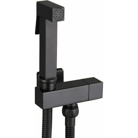 LAN Douche wc Kit, laiton noir main bidet pulvérisateur bidet mur pulvérisateur douche wc kit complet (1/5)