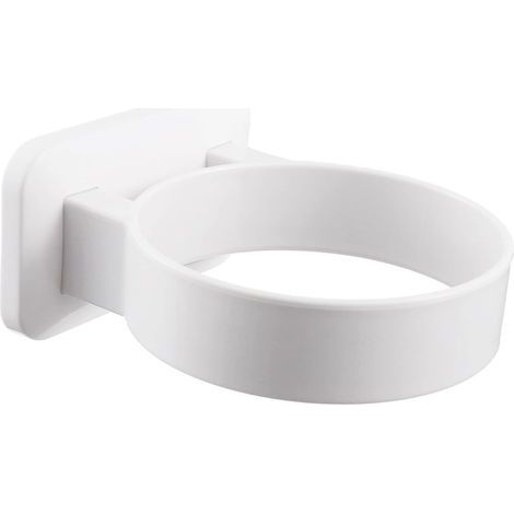 CSPARKV 2pcs Hair Dryer Holder, No Drilling Hair Dryer Holder, Hair Dryer Holder, No Drilling Self-Adhesive Holder, Hair Dryer Holder, Wall Mounted Hair Dryer Holder (White) (1/4)