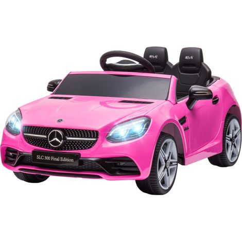 Mini voiture électrique enfant rose LED effets sonores télécommande 107x62,5x44cm
