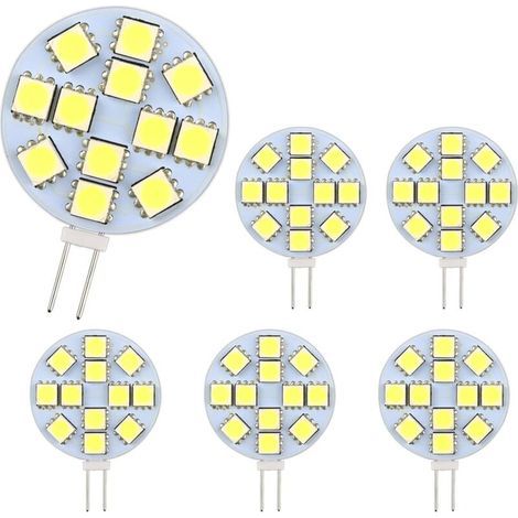 Lot de 10 Ampoules LED G4 DC 12V Non Dimmables Blanc 6000K Remplacement pour Ampoules Halogènes 20W pour Cuisine Camping-Car RV Remorque Bateau (1/5)