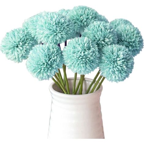 Bouquet de boules de fleurs de pissenlit en soie, fausses boules de chrysanthèmes artificielles pour la décoration de la maison, du jardin et des mariages.-AquaForge