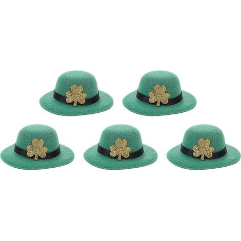 5-teiliges Set St. Patrick's Day Weinflaschen-Dekorationskappen, Irland-Party-Deko-Requisiten-8X8X2.8CM (1/2)