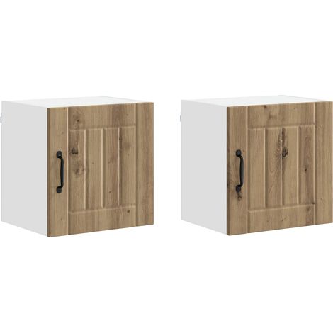 Maison Exclusive - Armario de Pared LUCCA 2 pcs Roble Artesanal 4