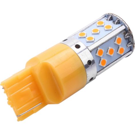 Ampoules clignotantes T20 7440 W21W 3030 35 SMD ambre 12V 24V pour véhicules (1/5)