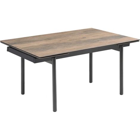 Table extensible 180/260 cm céramique effet bois pieds droits - TEXAS 09 (1/5)