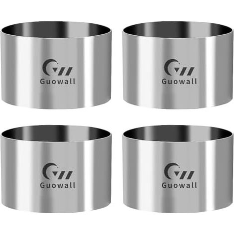 Set of 4 Stainless Steel Reusable Cake Tins 8cm (1/5)
