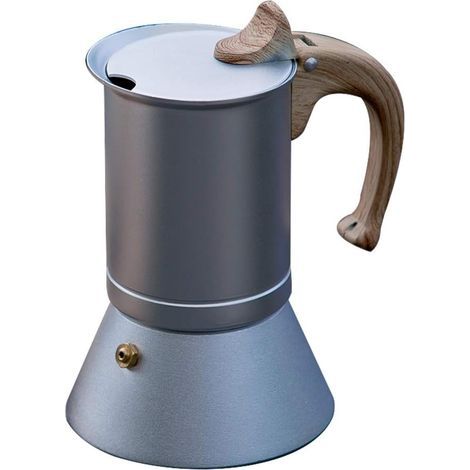 RGE Ménage moka pot en aluminium de qualité alimentaire machine à café couvert fond cafetière riche appareil à café (1/4)