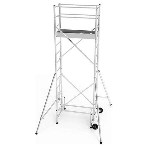 Trabattello zoppo 1 piano - Altezza piattaforma 3.07 m. Altezza massima di lavoro 5.07m - DA313-KP