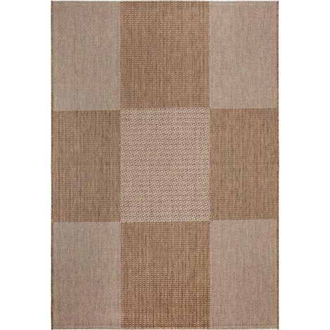 Tapis extérieur kilim 160x230 marron rectangle EXTERNA