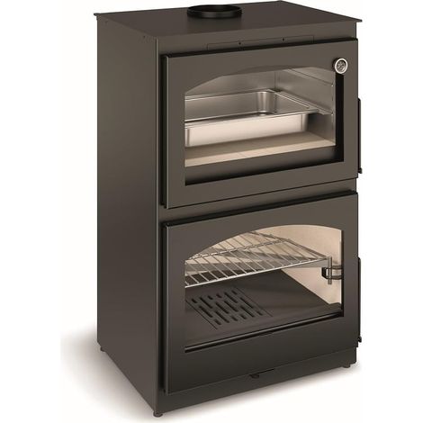 TJ - Estufa con horno de leña Modelo GOR de 7,2 kW