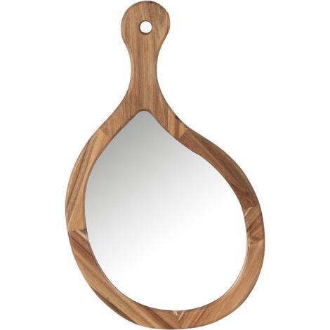 Miroir Mural en Bois "Palette" 72cm Naturel (1/2)
