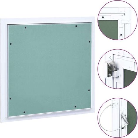 Trappe De Révision - Panneau D'inspection En Plâtre Et Aluminium - Pour Murs Et Plafonds - 200x200 Mm - 1 Pièce (1/5)